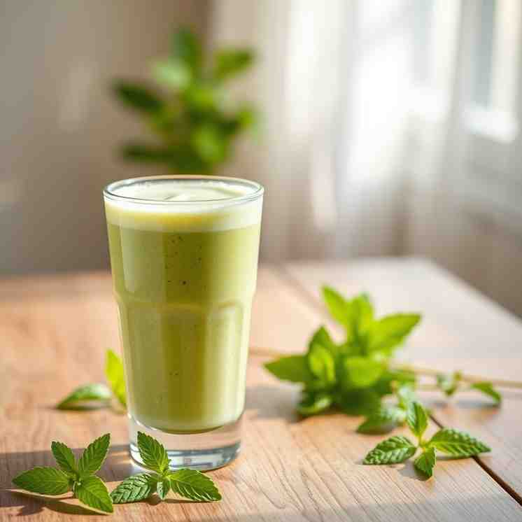 Healthy Diet - Green Tea Mint Smoothie
